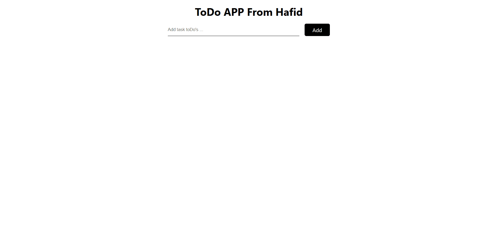 todo list app